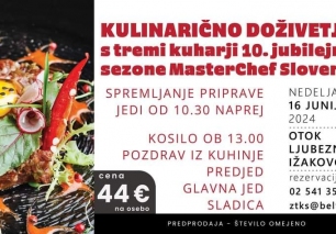 KULINARIČNO DOŽIVETJE s tremi kuharji 10. jubilejne sezone MasterChef Slovenije