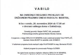 OSREDNJA REGIJSKA PROSLAVA OB DRŽAVNEM PRAZNIKU DNEVU RUDOLFA MAISTRA